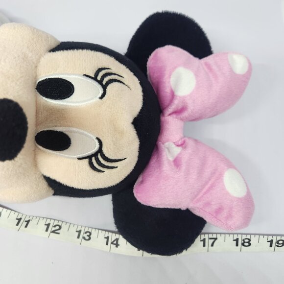 Disney Minnie Mouse Large Plush Stuffed Animal Pink White Polka Dots Stuffie Toy - Picture 5 of 5